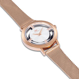 Damen Quarzuhr roségold Edelstahl roségold