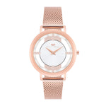 Damen Quarzuhr roségold Edelstahl roségold