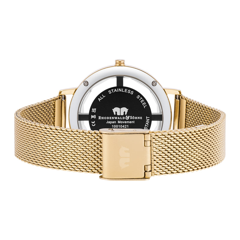 Damen Quarzuhr gelbgold Edelstahl gelbgold