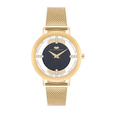 Damen Quarzuhr gelbgold Edelstahl gelbgold