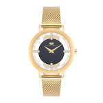 Damen Quarzuhr gelbgold Edelstahl gelbgold