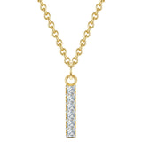 Kette mit Anhänger Sterling Silber gelbgold Zirkonia weiß
