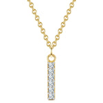Kette mit Anhänger Sterling Silber gelbgold Zirkonia weiß