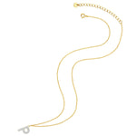 Kette mit Anhänger Sterling Silber gelbgold Zirkonia weiß