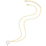 Kette mit Anhänger Sterling Silber gelbgold Zirkonia weiß