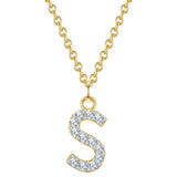 Kette mit Anhänger Sterling Silber gelbgold Zirkonia weiß
