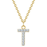 Kette mit Anhänger Sterling Silber gelbgold Zirkonia weiß