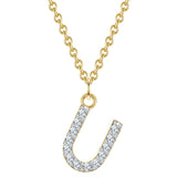Kette mit Anhänger Sterling Silber gelbgold Zirkonia weiß