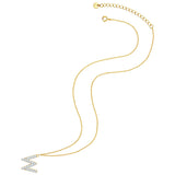 Kette mit Anhänger Sterling Silber gelbgold Zirkonia weiß