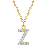 Kette mit Anhänger Sterling Silber gelbgold Zirkonia weiß