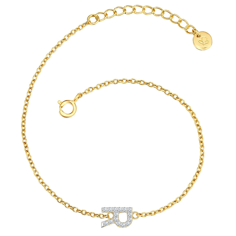 Armband Sterling Silber gelbgold Zirkonia weiß