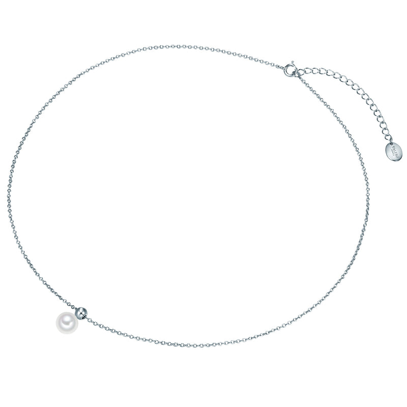 Kette mit Anhänger Sterling Silber Süßwasser Zuchtperle weiß
