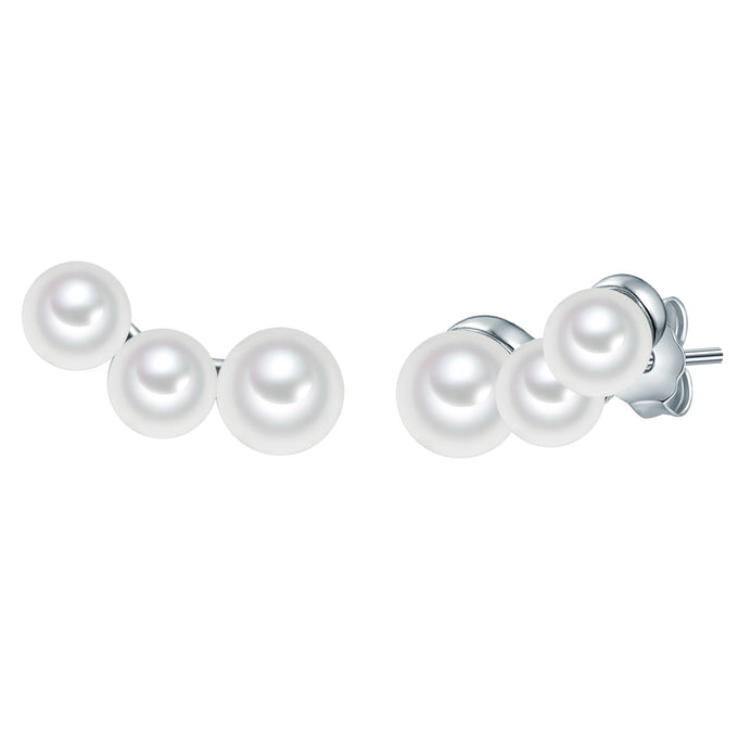 Ohrstecker Sterling Silber Süßwasser-Zuchtperle weiß