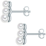Ohrstecker Sterling Silber Süßwasser-Zuchtperle weiß