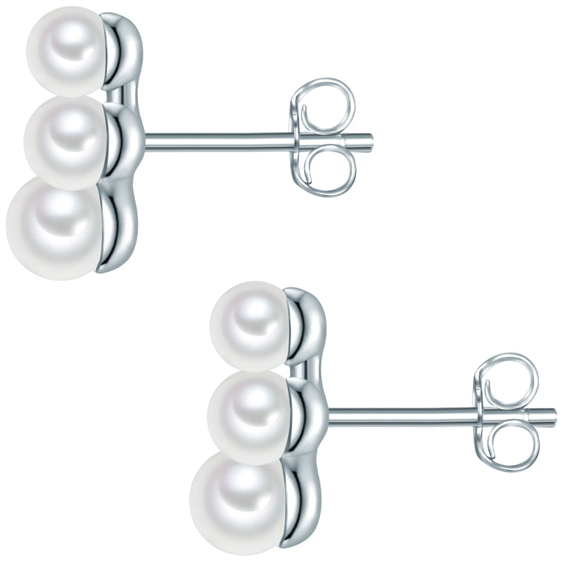 Ohrstecker Sterling Silber Süßwasser Zuchtperle weiß