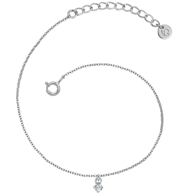 Armband Sterling Silber Topas weiß