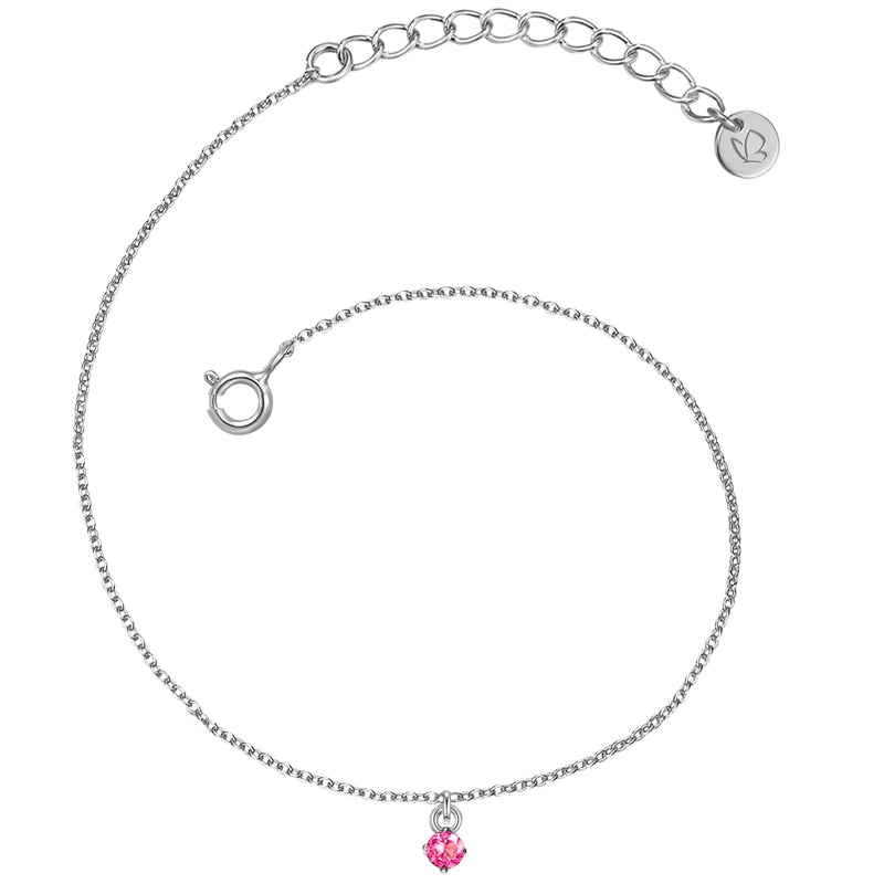 Armband Sterling Silber Turmalin rosa