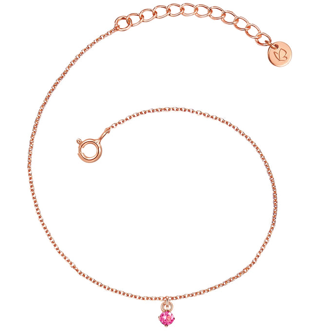 Armband Sterling Silber rosévergoldet Turmalin rosa
