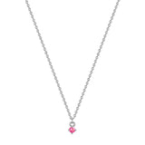 Kette mit Anhänger Sterling Silber Turmalin rosa
