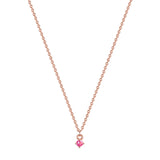 Kette mit Anhänger Sterling Silber rosévergoldet Turmalin rosa