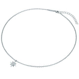 Kette mit Anhänger Edelstahl Zirkonia weiß