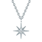 Kette mit Anhänger Edelstahl Zirkonia weiß