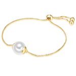 Armband gelbgold Muschelkernperle weiß