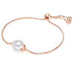 Armband roségold Muschelkernperle weiß