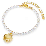 Armband gelbgold Süßwasser-Zuchtperle weiß