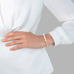 Armband roségold Süßwasser-Zuchtperle weiß