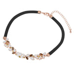 Kette roségold verziert mit Kristallen von Swarovski® bunt