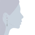 Ohrhänger Glasperle weiß verziert mit Kristallen von Swarovski® weiß