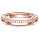 2er Set Ringe roségold Zirkonia weiß