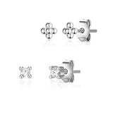 2er Set Ohrstecker Zikonia weiß