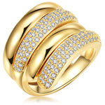 Ring gelbgold Zirkonia weiß