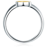 Ring Sterling Silber bicolor Diamant weiß