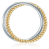 Ring Sterling Silber bicolor Diamant weiß