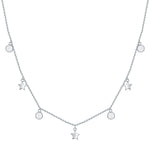 Kette mit Anhänger Sterling Silber Diamant weiß