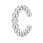 Ohrklemmen Sterling Silber Diamant weiß