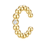 Ohrklemmen Sterling Silber gelbgold Diamant weiß