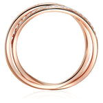 Ring Sterling Silber roségold Zirkonia weiß