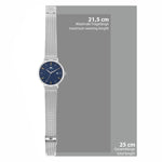 Herren Quarzuhr silber Edelstahl silber