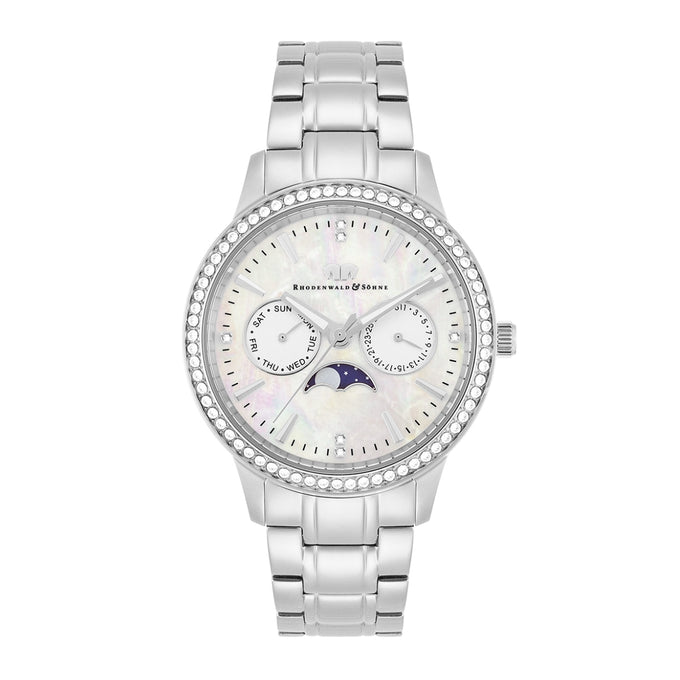 Damen Multifunktionsuhr silber Edelstahl silber