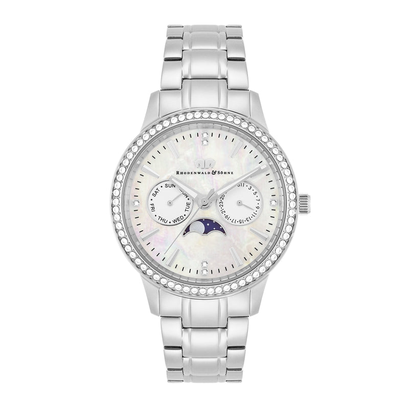 Damen Multifunktionsuhr silber Edelstahl silber