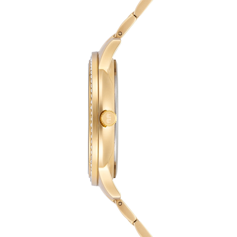 Damen Multifunktionsuhr gelbgold Edelstahl gelbgold