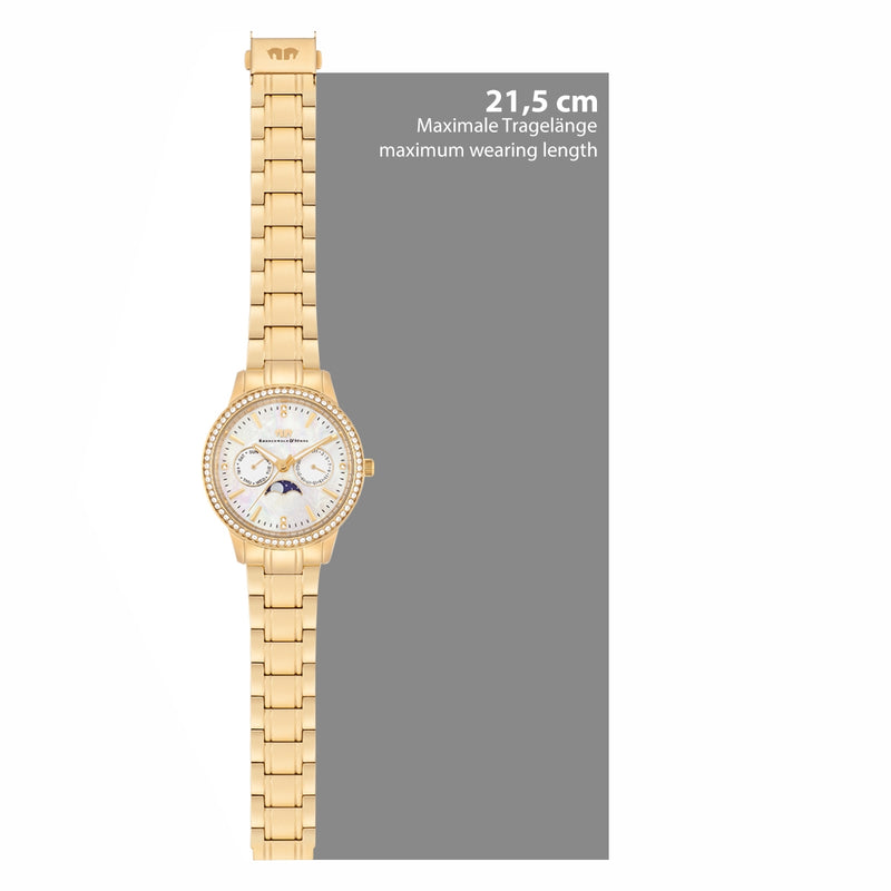 Damen Multifunktionsuhr gelbgold Edelstahl gelbgold
