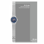 Herren Multifunktionsuhr silber Edelstahl silber