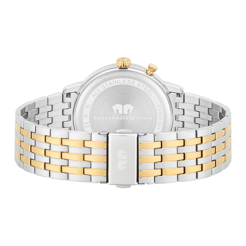 Herren Multifunktionsuhr gelbgold Edelstahl silber/gelbgold