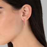 Ohrhänger Sterling Silber gelbgold Emaille pink