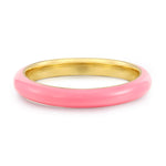 Ring Sterling Silber gelbgold Emaille rosa